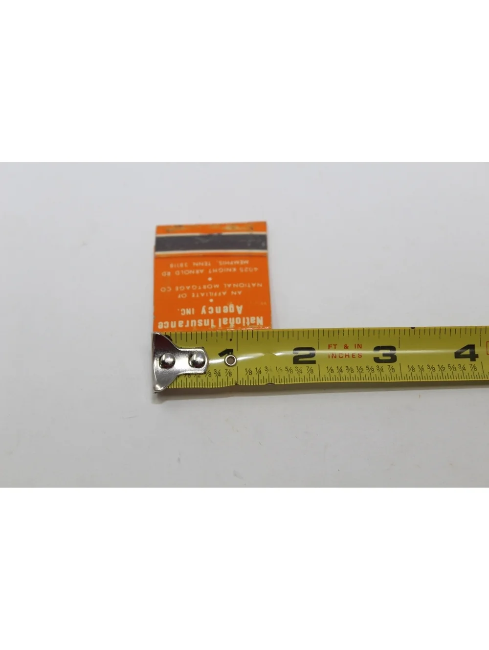 Vintage Matchbook National Insurance Agency Independent Agent Memphis TN 60s 70s